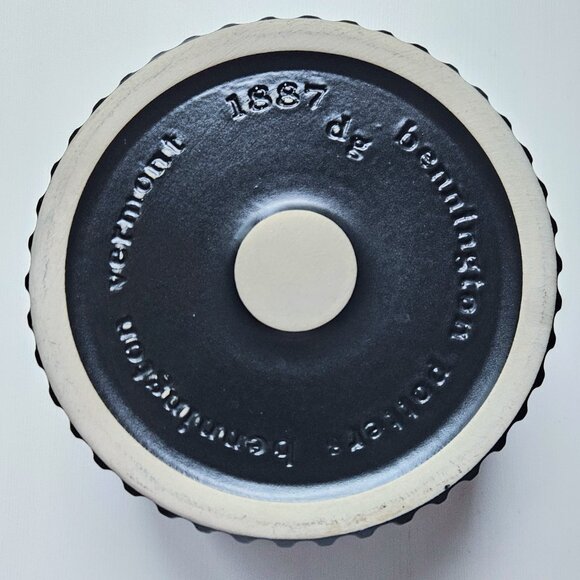 Bennington Potters Vermont Large 8" Souffle Dish - Black and White c.1960s USA - Picture 5 of 8